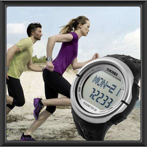PEDOMETER PULSE HEART RATE MONITOR CALORIES FITNESS SPORTS WATCHES