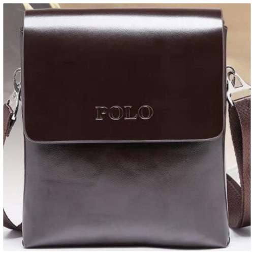 POLO (small) Composite Brown Leather Shoulder / Crossbody Bag