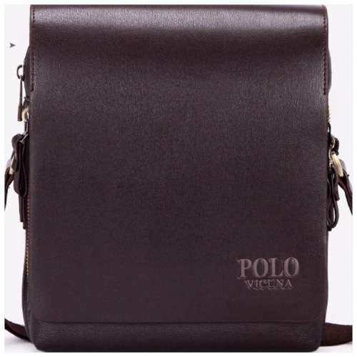 POLO VICUNA Composite Brown Leather Shoulder / Crossbody Bag
