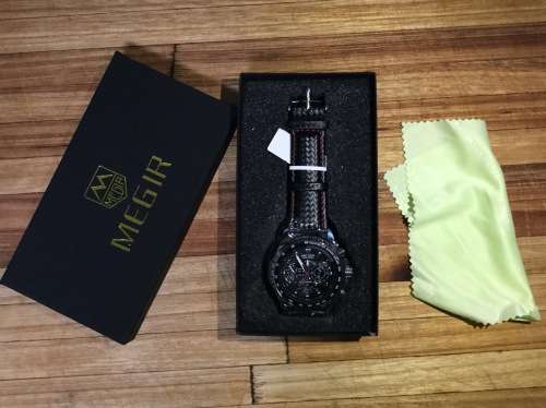 MEGIR Chronometer High Quality Timepiece with Leather band - In box