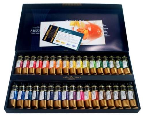 Watercolor 34 Color Set - 15ml Tubes - Mijello Mission Gold