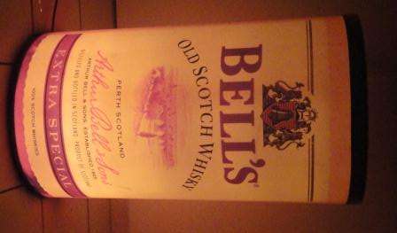 Huge Bells Whisky illuminated Sign- Table!! Big 92 cm x 50 cm!! Neon effect! Bar or Games Room!!