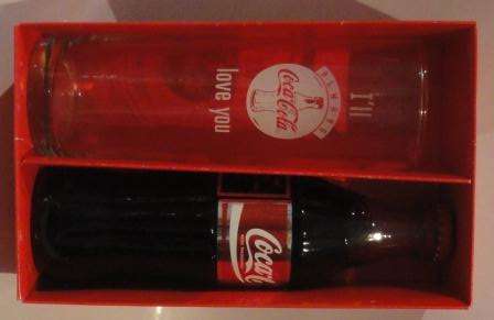 Coca Colla Customer Appreciation Bottle & Glass -Boxed LTD Edition Collectors item!! Coke
