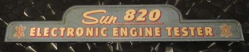 Sun 820 Electronic Engine Tester- Metal Sign / Header - Vintage/ Retro Car!!!