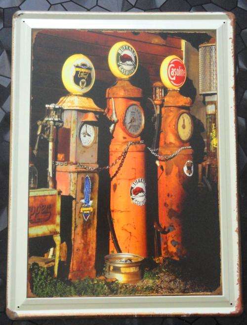 Gas / Petrol Pump tin Sign- LARGE 30cm x 40cm!!!Cheap Shipping!