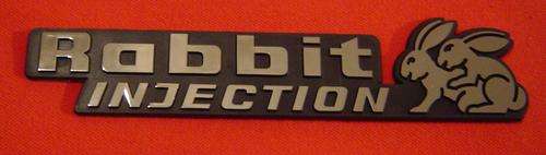 Rabbit Injection Badge - IMPORTED-  VW Golf Mk 1