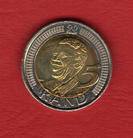 Mandela 2008 R5 - 90th Birthday - UNC - A/UNC - grade for yourself