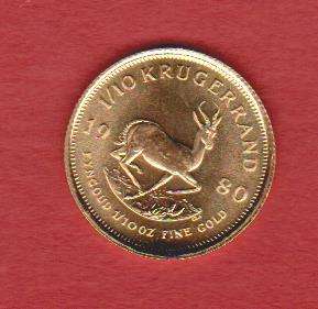 1980 SA Krugerrand FYNGOUD 1/10 oz FINE GOLD