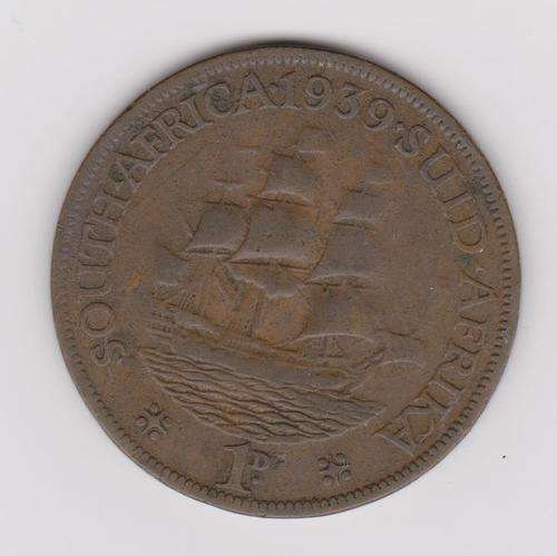 1939 South Africa 1 Penny 1d -  King George Vl -