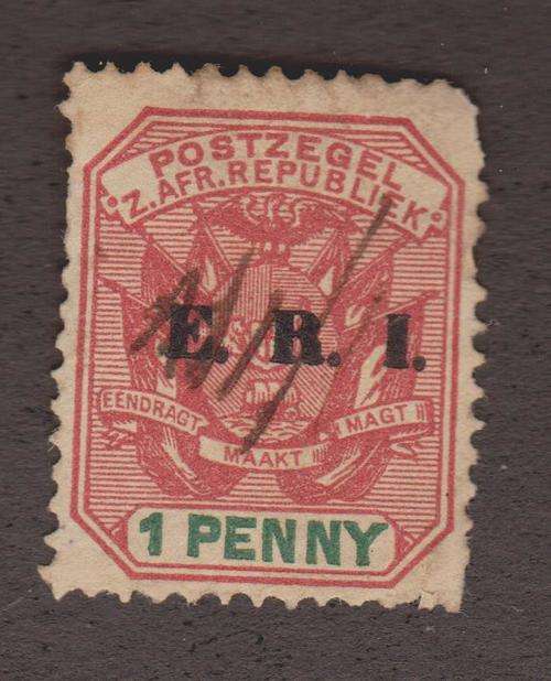 POSTZEGEL Z AFR REPUBLIEK 1PENNY
