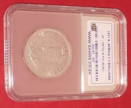1927 SA 2.5 shilling / Half Crown XF details (SEE BETTER PICTURES BELOW)