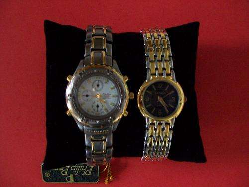 Stunning TITANIUM Philip Persio quartz 3ATM waterproof ladies watch +FREE Geneva quartz