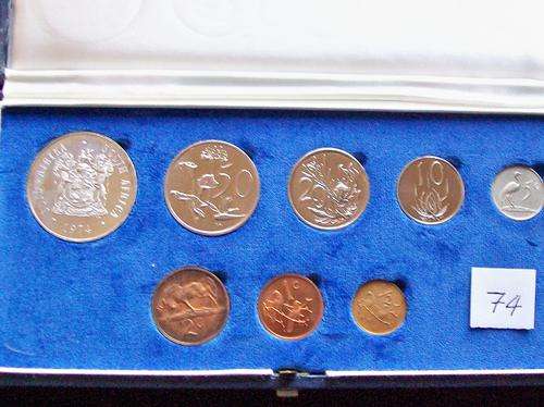 ONLY 4000 MINTED1974 SHORT PROOF SET in original SA mint box - pic of actual set