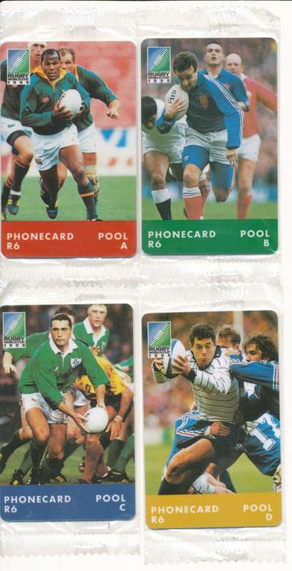 Rugby World Cup 1995: Mint in Plastic: Set of 4