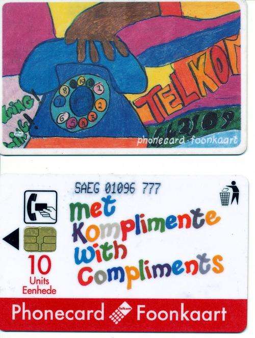 Telkom phone card: SAEG: Child art: With compliments