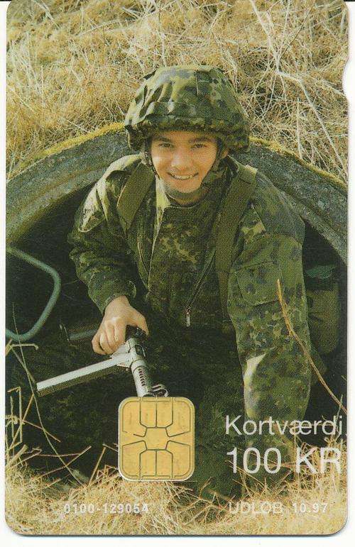 Military used phonecards: Danmark