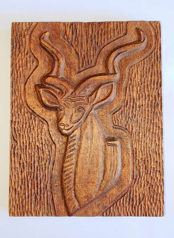 wood buck carving