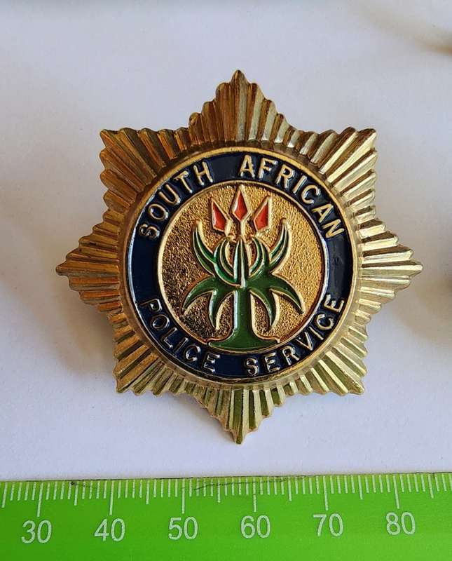 South African Police Service: Badge and button collection