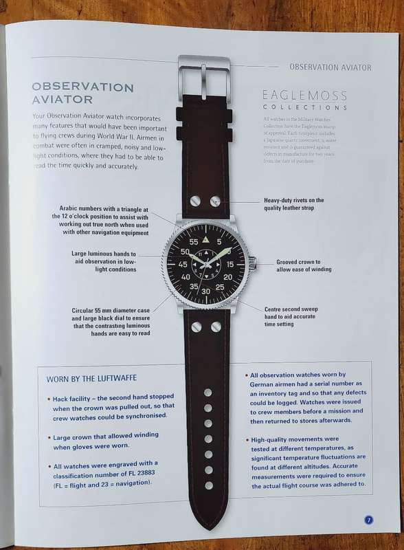 Military Watches Luftwaffe Aviator No 1 plus Watch in original box