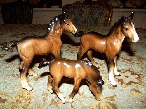 Beswick ponies X 3 in perfect condition.