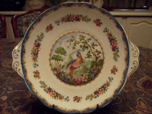 Royal Albert Chelsea Bird LARGE cake plate .Very Rare.Made in England.Immaculate condition.