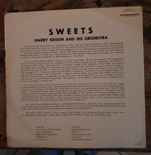 HARRY EDISON & HIS ORCHESTRA Sweets (Very Good/Very Good)