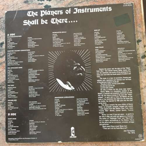 BUNNY WAILER Blackheart Man (Very Good/Very Good+) RARE