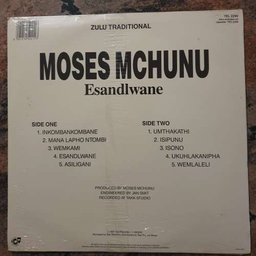 MOSES MCHUNU Esandlwane (New and sealed) Teal Records TEL 2290 South African Pressing 1991