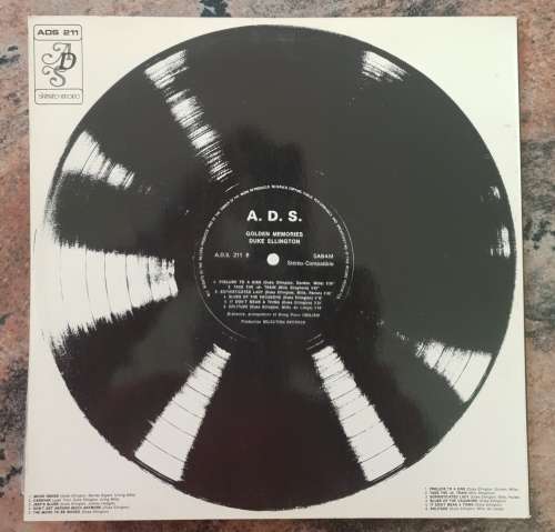 DUKE ELLINGTON Golden Memories - ADS 211 Belgian Pressing 1974