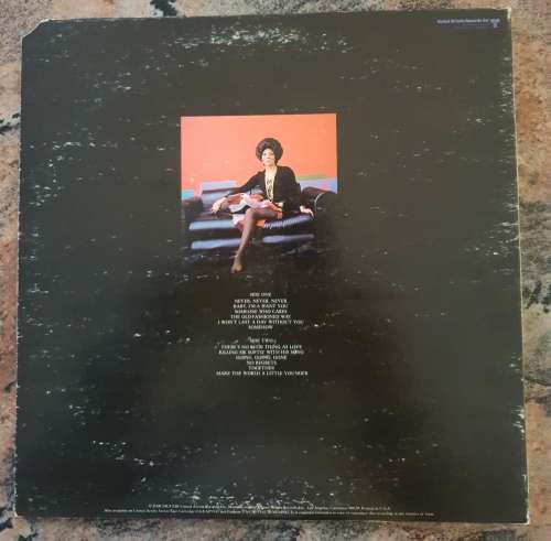 SHIRLEY BASSEY Never Never Never - Gatefold sleeve (Excellent/Very Good+) 1973 USA Pressing