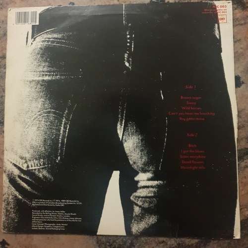 THE ROLLING STONES Sticky Fingers (Very Good+/Very Good+) NIC 003 Gallo SA Pressing 1989