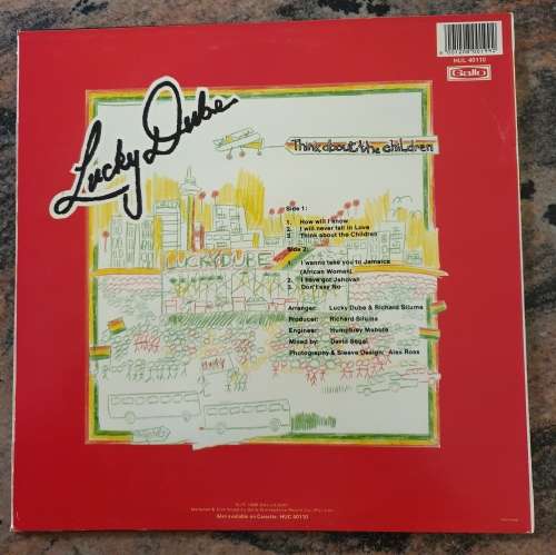 LUCKY DUBE Think About The Children (Excellent/Excellent) 1986 Gallo SA Pressing