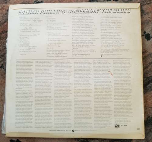 ESTHER PHILLIPS Confessin` The Blues (Very Good+/Very Good+) ATC 9608 SA Pressing 1976