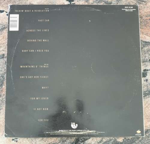 TRACY CHAPMAN Tracy Chapman (Very Good+/Excellent) EKC 6169 SA Press 1988 - Inner Sleeve with lyrics