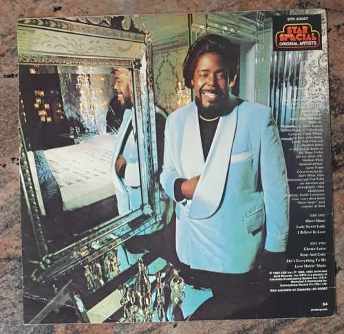 BARRY WHITE Sheet Music (Very Good/Very Good) STR 20087 CBS 1982 SA Pressing