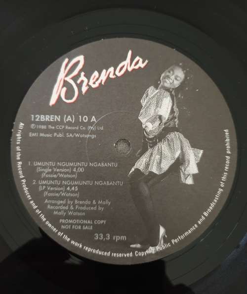 BRENDA Umuntu Ngumuntu Ngabantu / The Wedding (Excellent/Very Good+) 12` MAXI SINGLE - VERY RARE