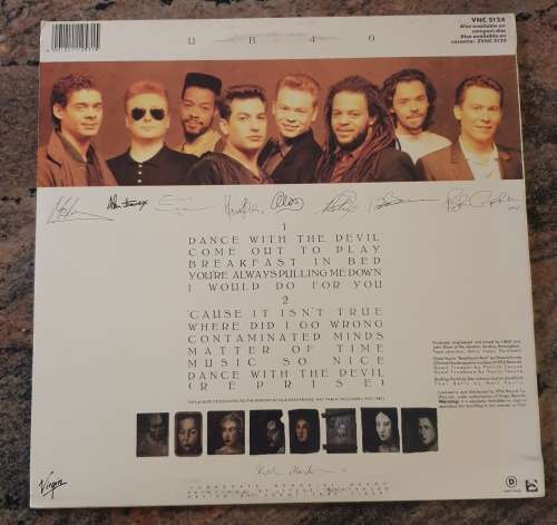 UB40 UB40 (Very Good+/Very Good) Virgin VNC 5124 SA Pressing 1988