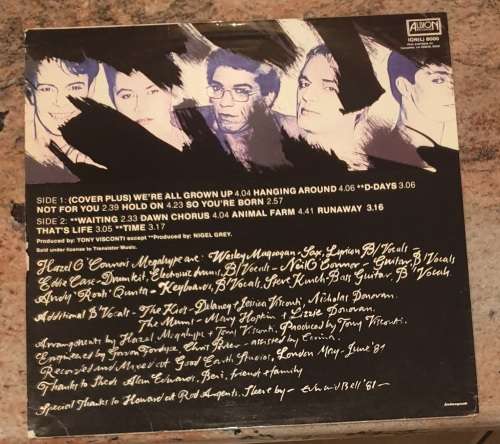 HAZEL O`CONNOR Cover Plus (Very Good+/Very Good+) Albion Records ION(L) 8000 SA Pressing 1981