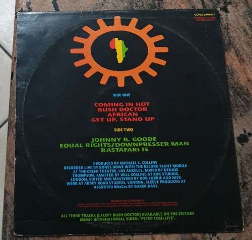 PETER TOSH Captured Live (Very Good/Very Good) CCP(L) 2401671 South African Pressing 1984
