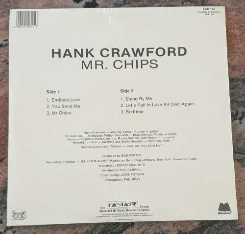 HANK CRAWFOPRD Mr. Chips (New and sealed) Roots Records FANT 86 South African Pressing 1989