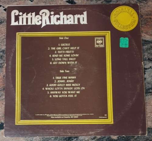 LITTLE RICHARD Original Collection (Very Good+/Very Good) CBS COL 10024 South African Pressing