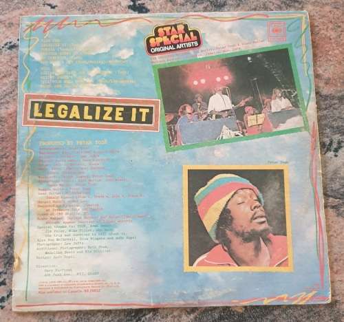 PETER TOSH Legalize It (Good+/Good+) CBS STR 20032 South African Pressing 1980