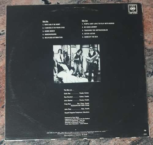 MEN AT WORK Business As Usual (Excellent/Very Good+) ASF 2734 SA Pressing 1982