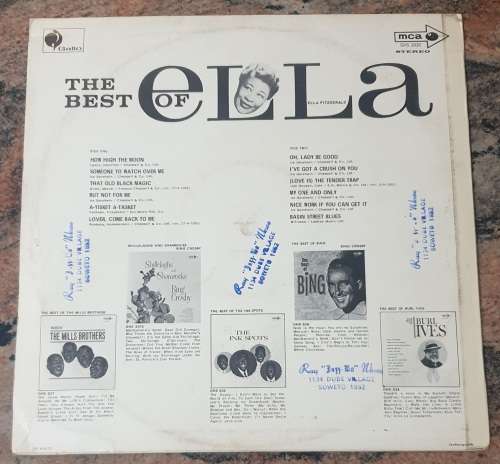 ELLA FITZGERALD The Best Of (Very Good+/Very Good) MCA GHS 2020 South African Pressing 1972