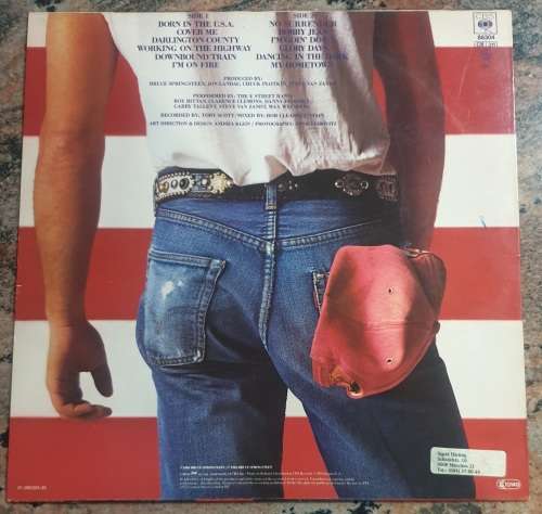 BRUCE SPRINGSTEEN Born In The USA (VG+/VG+) CBS 86304 German Press 1984 - Lyrics and inserts - RARE