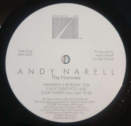 ANDY NARELL The Hammer (VG+/VG+) Windham Hill WH-0107 US Press 1987 - Lyrics - SIGNED BY ANDY NARELL