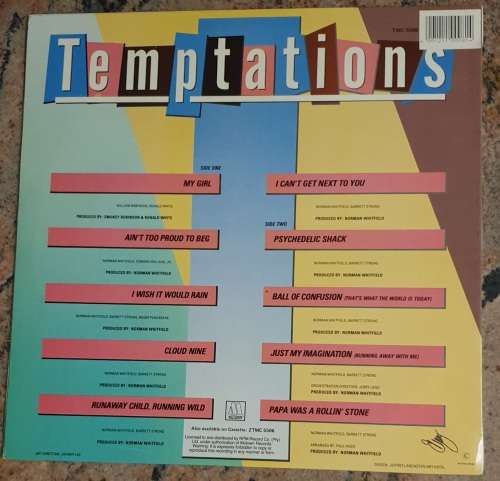 THE TEMPTATIONS All The Million Sellers (VG+/VG+) Motown TMC 5506 SA Pressing 1986 - COLLECTION