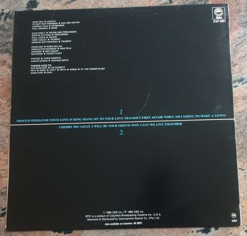 SADE Diamond Life (Excellent/Excellent) Epic KSF 2991 SA Pressing 1984