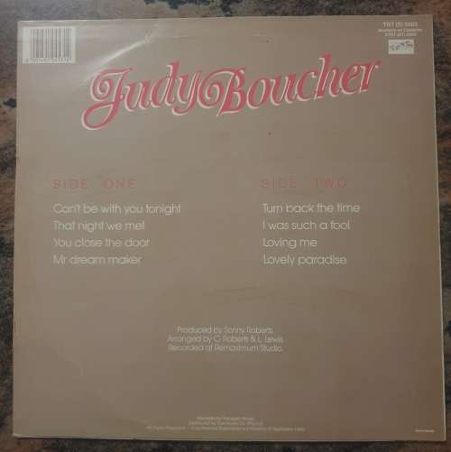 JUDY BOUCHER Can`t Be With You Tonight (Very Good+/Very Good+) TNT (S) 5003 SA Pressing 1988