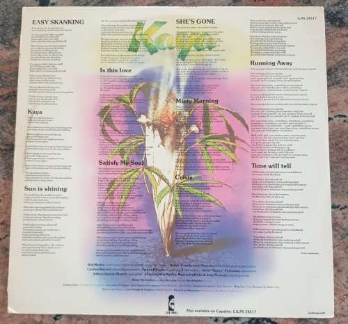 BOB MARLEY and THE WAILERS Kaya (VG+/VG) Island ILPS 29517 SA Pressing 1979